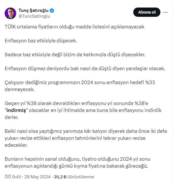 Tunç Şatıroğlu TÜİK'in gizlediği sırrı açığa çıkardı: Bu ürünün fiyatına bakarak gerçeği görebiliriz 18